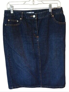 Isaac Mizrahi For Target Dark Wash Denim Skirt Size 6